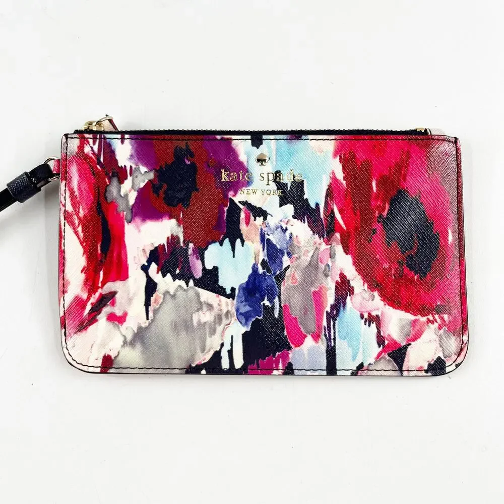 Kate Spade Wristlet Wallet Floral Pink Multi